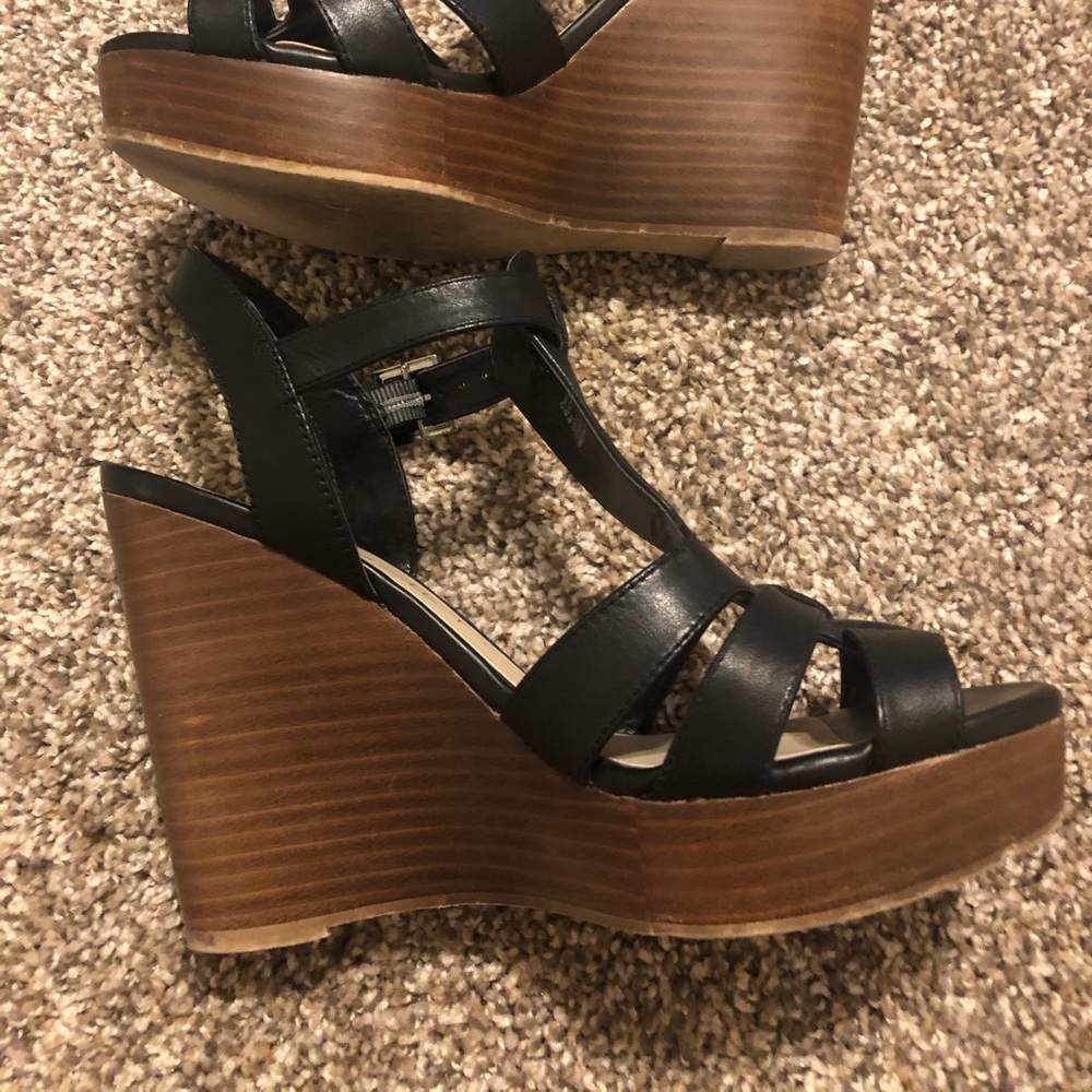 Black platform wedges by Sole Society